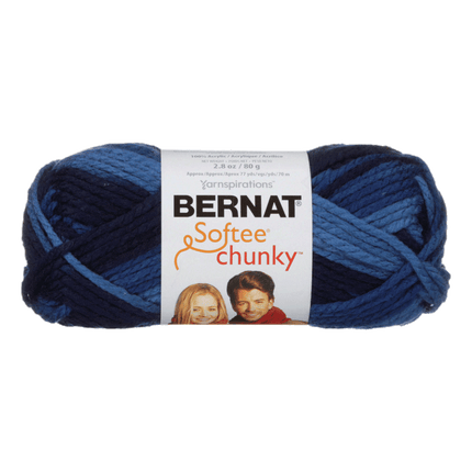 Bernat Softee Chunky is now sold at RQC Supply Canada located in Woodstock, Ontario, shown in Denim Ombre colour