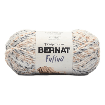 Ecru Fleck Bernat Felted Yarn now sold at RQC Supply, come visit us in store located in Woodstock, Ontario