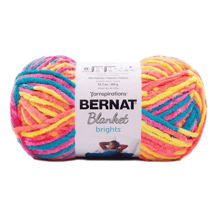 Bernat Brights Blanket Yarn Neon Mix sold by RQC Supply Canada located in Woodstock, Ontario