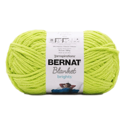 Bernat Brights Blanket Yarn Bright Lime sold by RQC Supply Canada located in Woodstock, Ontario