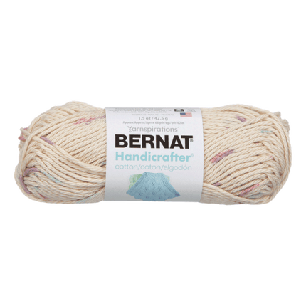 Bernat Handicrafters Cotton Yarn sold by RQC Supply Canada located in Woodstock, Ontario showing Potpourri Ombre Colour