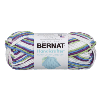 Bernat Handicrafters Cotton Yarn sold by RQC Supply Canada located in Woodstock, Ontario showing Fruit Punch Ombre Colour