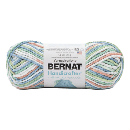 Bernat Handicrafters Cotton Yarn sold by RQC Supply Canada located in Woodstock, Ontario showing Stoneware Ombre Colour