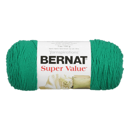 Bernat Super Value Yarn is now sold at RQC Supply Canada located in Woodstock, Ontario, shown in Kelly Green colour