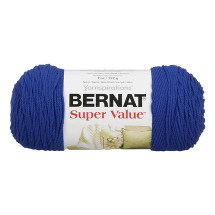 Bernat Super Value Yarn is now sold at RQC Supply Canada located in Woodstock, Ontario, shown in Royal Blue colour