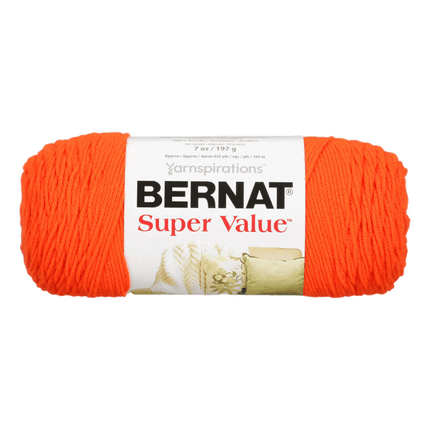 Bernat Super Value Yarn is now sold at RQC Supply Canada located in Woodstock, Ontario, shown in Carrot Orange colour