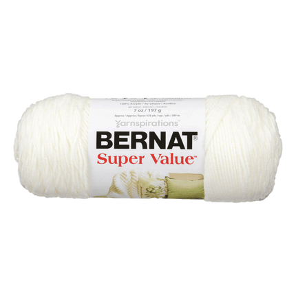 Bernat Super Value Yarn is now sold at RQC Supply Canada located in Woodstock, Ontario, shown in Winter White