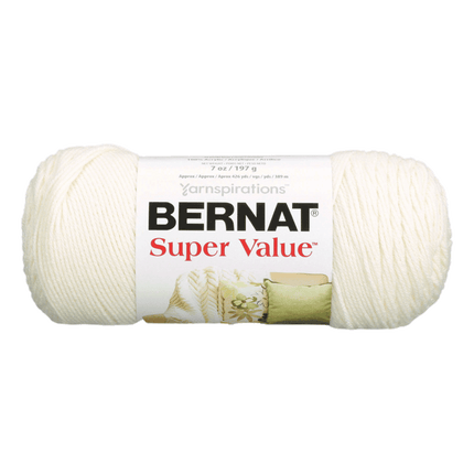 Bernat Super Value Yarn is now sold at RQC Supply Canada located in Woodstock, Ontario, shown in Natural colour