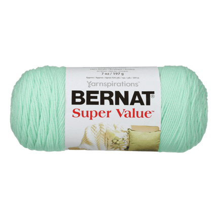 Bernat Super Value Yarn is now sold at RQC Supply Canada located in Woodstock, Ontario, shown in Mint colour