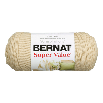 Bernat Super Value Yarn is now sold at RQC Supply Canada located in Woodstock, Ontario, shown in Oatmeal colour