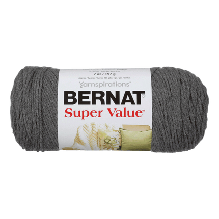 Bernat Super Value Yarn is now sold at RQC Supply Canada located in Woodstock, Ontario, shown in True Grey colour