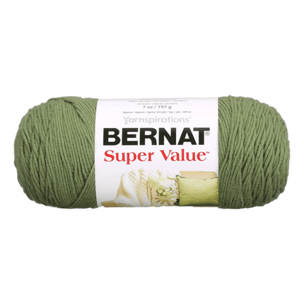 Bernat Super Value Yarn is now sold at RQC Supply Canada located in Woodstock, Ontario, shown in Forest Green colour