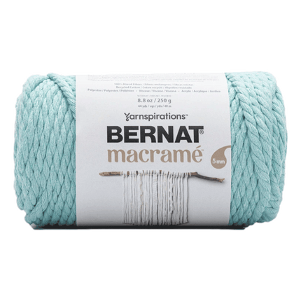 Bernat Macrame 250 Gram Yarn sold by RQC Supply Canada located in Woodstock, Ontario showing Duck Egg colour