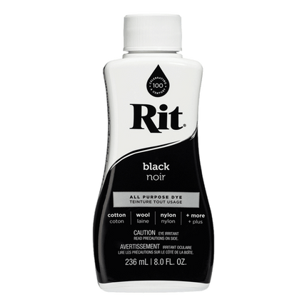 RIT All Purpose Liquid Fabric Dye sold by RQC Supply Canada located in Woodstock, Ontario shown in Black colour