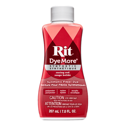 RIT Dyemore Polyester Liquid Dye sold by RQC Supply Canada located in Woodstock, Ontario shown in Racing Red Colour