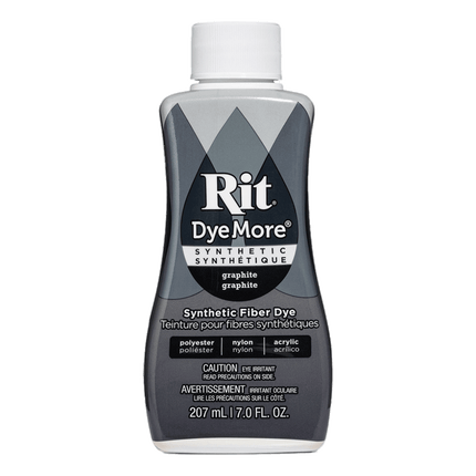 RIT Dyemore Polyester Liquid Dye sold by RQC Supply Canada located in Woodstock, Ontario shown in graphite colour