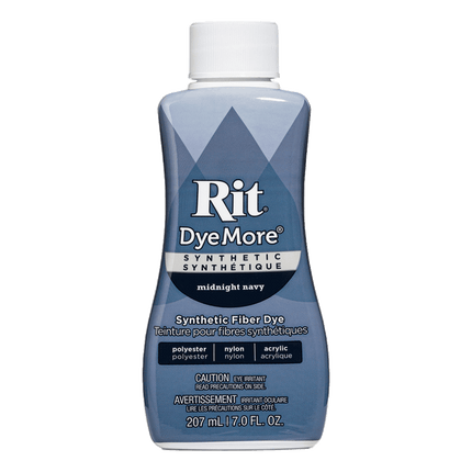 RIT Dyemore Polyester Liquid Dye sold by RQC Supply Canada located in Woodstock, Ontario showing Midnight Navy Colour