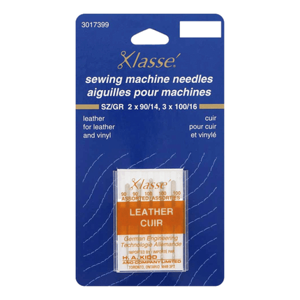 Leather sewing machine needles sold by RQC Supply Canada located in Woodstock Ontario