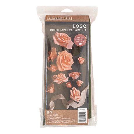 Crepe Paper Rose Flower Kit