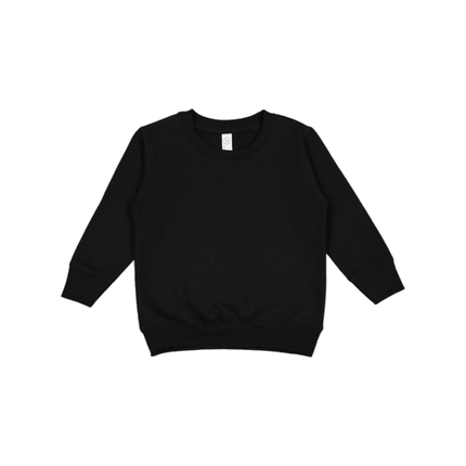 3117 Toddler Crewneck Sweatshirt from Rabbit Skins. Black colour shown, sold by RQC Supply Canada.