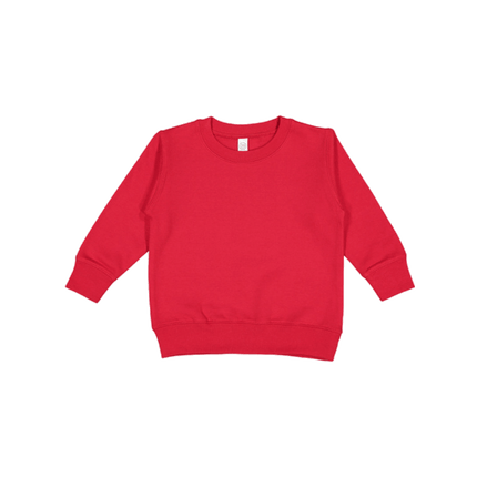3117 Toddler Crewneck Sweatshirt from Rabbit Skins. Red colour shown, sold by RQC Supply Canada.