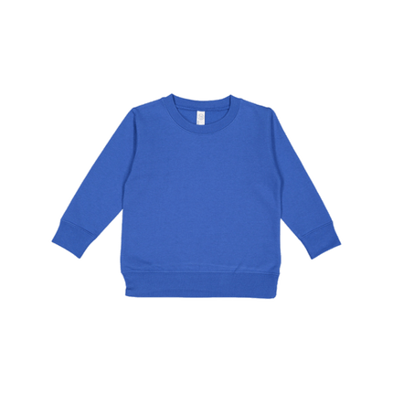 3117 Toddler Crewneck Sweatshirt from Rabbit Skins. Royal Blue colour shown, sold by RQC Supply Canada.