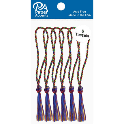 Rainbow Bookmark Tassels sold by RQC Supply Canada an arts and craft store located in Woodstock, Ontario