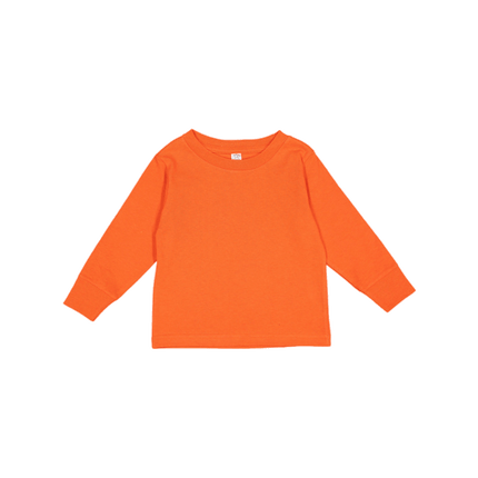 3311 Toddler Long Sleeve Cotton Jersey T-shirt from Rabbit Skins. Shown in Orange colour sold by RQC Supply Canada.