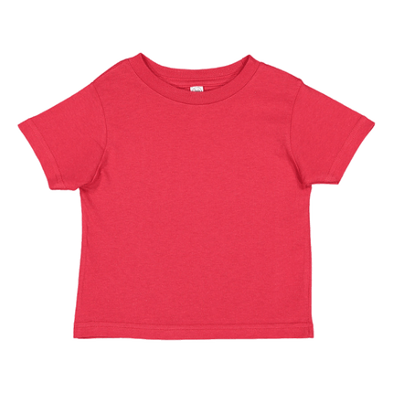 3321 Rabbit Skins Toddler Fine Jersey Tshirts shown in red sold by RQC Supply Canada located in Woodstock, Ontario