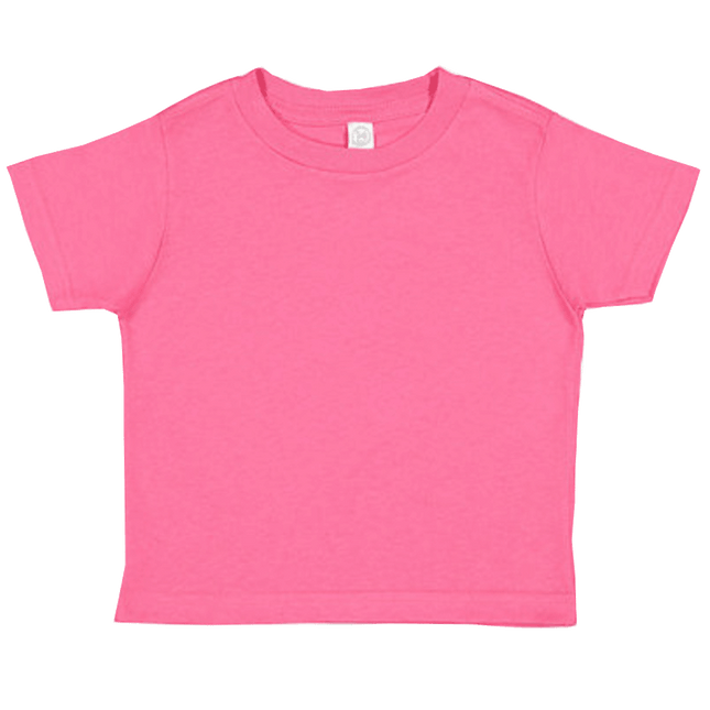 3322 Infant Fine Jersey Short Sleeve T-Shirt by Rabbit Skins, shown in Hot Pink. Sold by RQC Supply Canada.