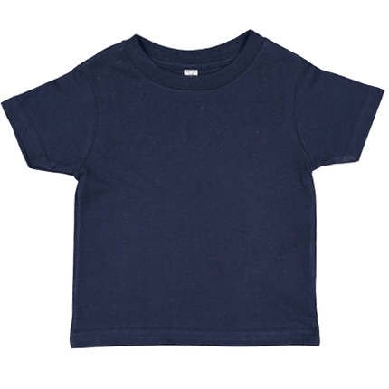 3322 Infant Fine Jersey Short Sleeve T-Shirt by Rabbit Skins, shown in Navy. Sold by RQC Supply Canada.