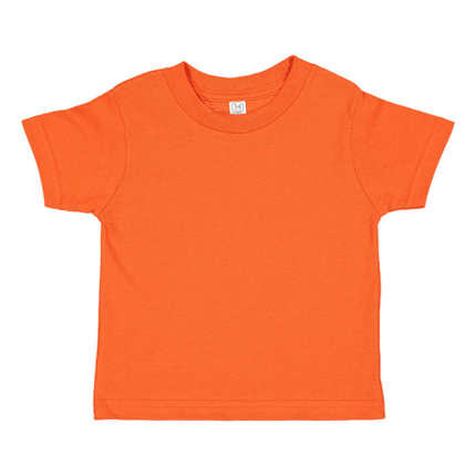 3322 Infant Fine Jersey Short Sleeve T-Shirt by Rabbit Skins, shown in Orange. Sold by RQC Supply Canada.