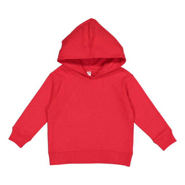 3326 Lat Apparel branded as Rabbit Skins Red Toddler Hooded Sweatshirt sold by RQC Supply Located in Woodstock, Ontario