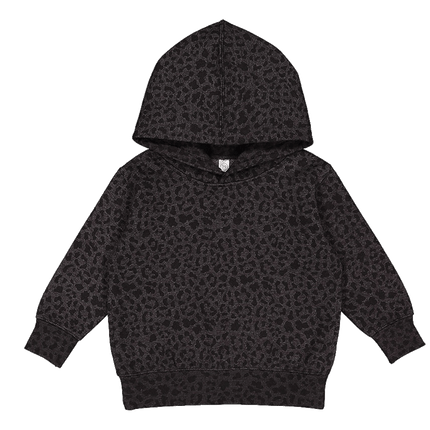 3326 Lat Apparel branded as Rabbit Skins Leopard Toddler Hooded Sweatshirt sold by RQC Supply Located in Woodstock, Ontario