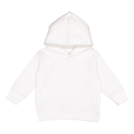 3326 Lat Apparel branded as Rabbit Skins White Toddler Hooded Sweatshirt sold by RQC Supply Located in Woodstock, Ontario