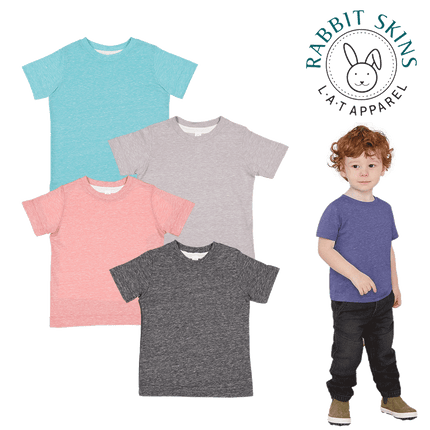 3391 Toddler Melange Jersey Tee Rabbit  Skins. All available colours  sold by RQC Supply Canada