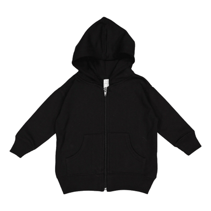 3446 Rabbit Skins infant black zip up hooded sweatshirts sold by RQC Supply Canada located in Woodstock, Ontario Canada