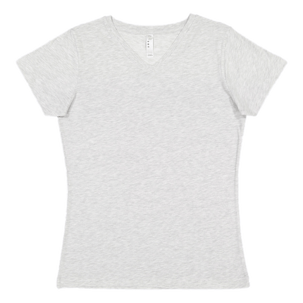 3507 Lat Ladies Cotton Ash V Neck sold by RQC Supply Canada