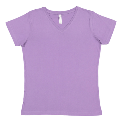 3507 Lat Ladies Cotton Lavender V Neck sold by RQC Supply Canada