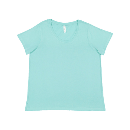 LAT  Ladies Curvy Scoop Neck Tee sold by RQC Supply Canada. Chill colour shown here.