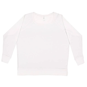 3862 White Ladies Curvy Slouchy Fr Trry Sweatshirt Sold By RQC Supply Canada