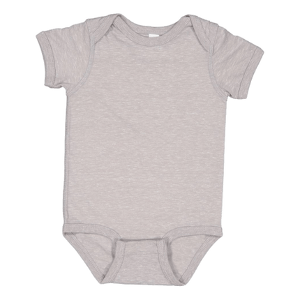 Get your Rabbit Skins Grey Melange Infant Diaper Shirts sold by RQC Supply Canada perfect for sublimation decoration.