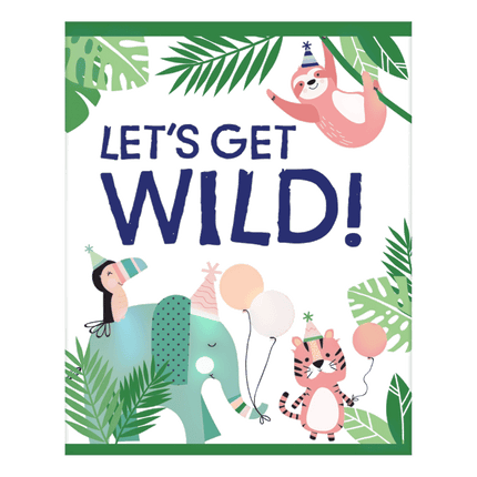 Let's get wild birthday invitation sold by RQC Supply Canada located in Woodstock, Ontario
