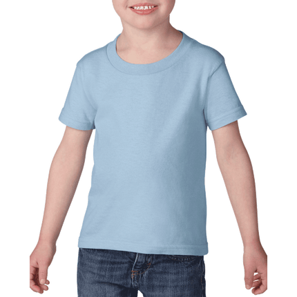510P Heavy Cotton Toddler Short Sleeve T-Shirt by Gildan. Shown in Light Blue, sold by RQC Supply Canada.