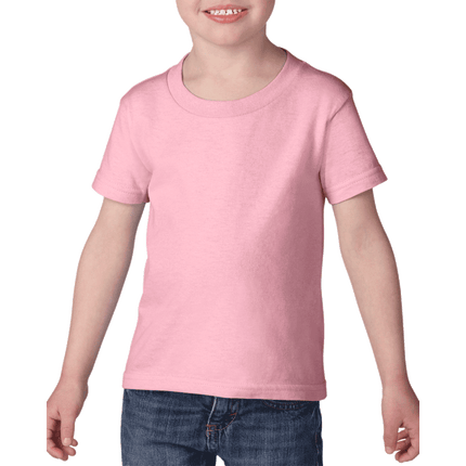510P Heavy Cotton Toddler Short Sleeve T-Shirt by Gildan. Shown in Light Pink, sold by RQC Supply Canada.