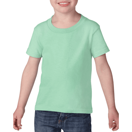 510P Heavy Cotton Toddler Short Sleeve T-Shirt by Gildan. Shown in Mint Green, sold by RQC Supply Canada.