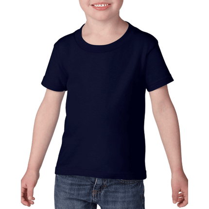 510P Heavy Cotton Toddler Short Sleeve T-Shirt by Gildan. Shown in Navy Blue, sold by RQC Supply Canada.
