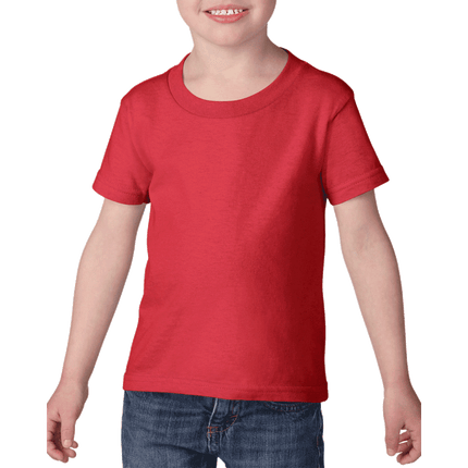 510P Heavy Cotton Toddler Short Sleeve T-Shirt by Gildan. Shown in Red, sold by RQC Supply Canada.