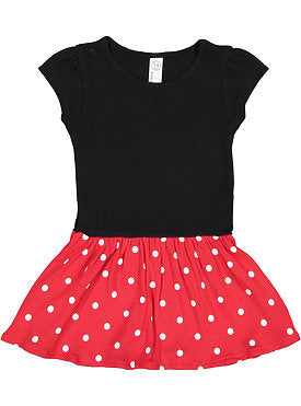 5323 Minnie Mouse Inspired Infant/Toddler Rabbit Skins Dress RQC Supply Canada