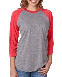 FINAL SALE 6051 Unisex Triblend 3/4 Sleeve Raglan shirt - Next Level